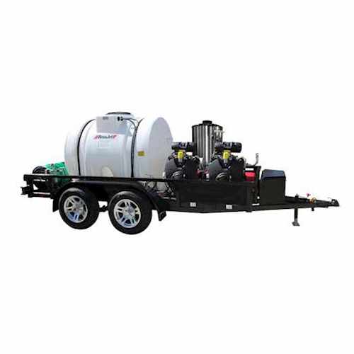 Hot Water Jetter Pressure Washer 2000 PSI 28 GPM BossJet Max Trailer ...